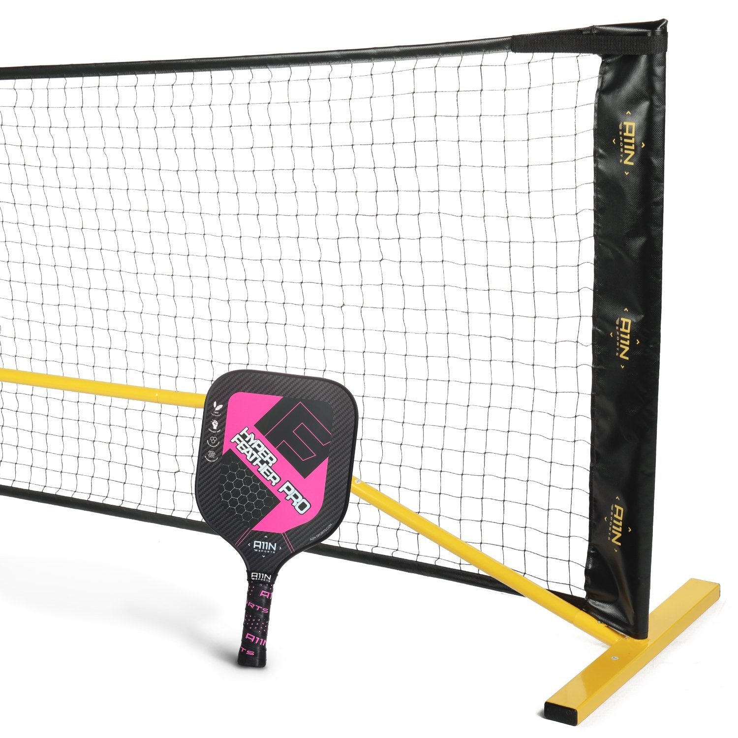 Pickleball Net plus HyperFeather PRO Pickleball Paddle Combo