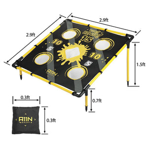 5 Holes Cornhole Game Set- Target Board with Bean Bag