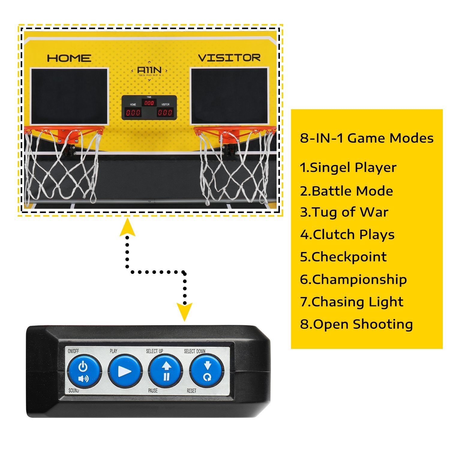 Sharpshooter Dual Shot Basketball Game