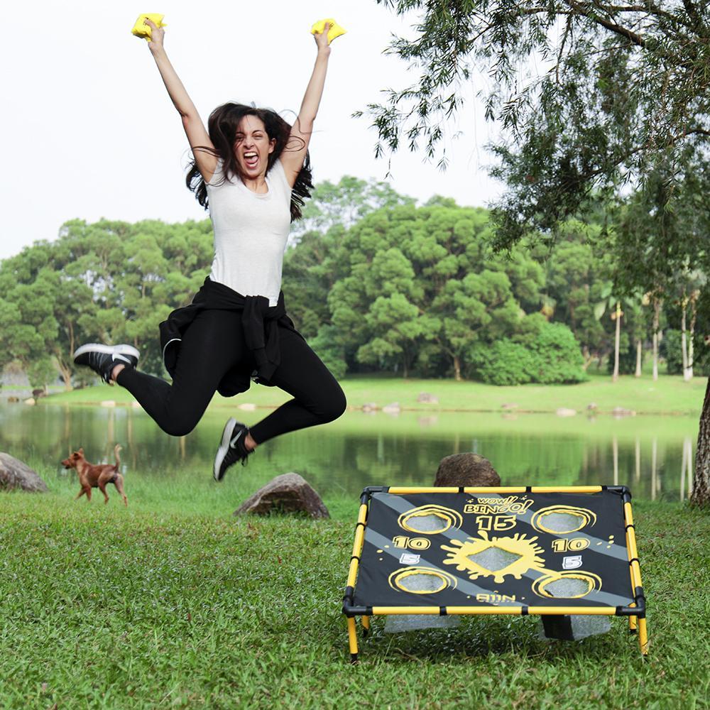 5 Holes Cornhole Game Set- Target Board with Bean Bag