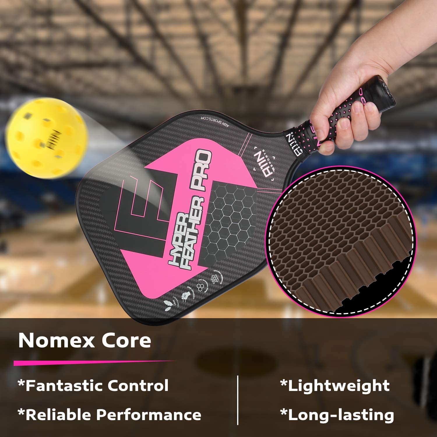 Pickleball Net plus HyperFeather PRO Pickleball Paddle Combo