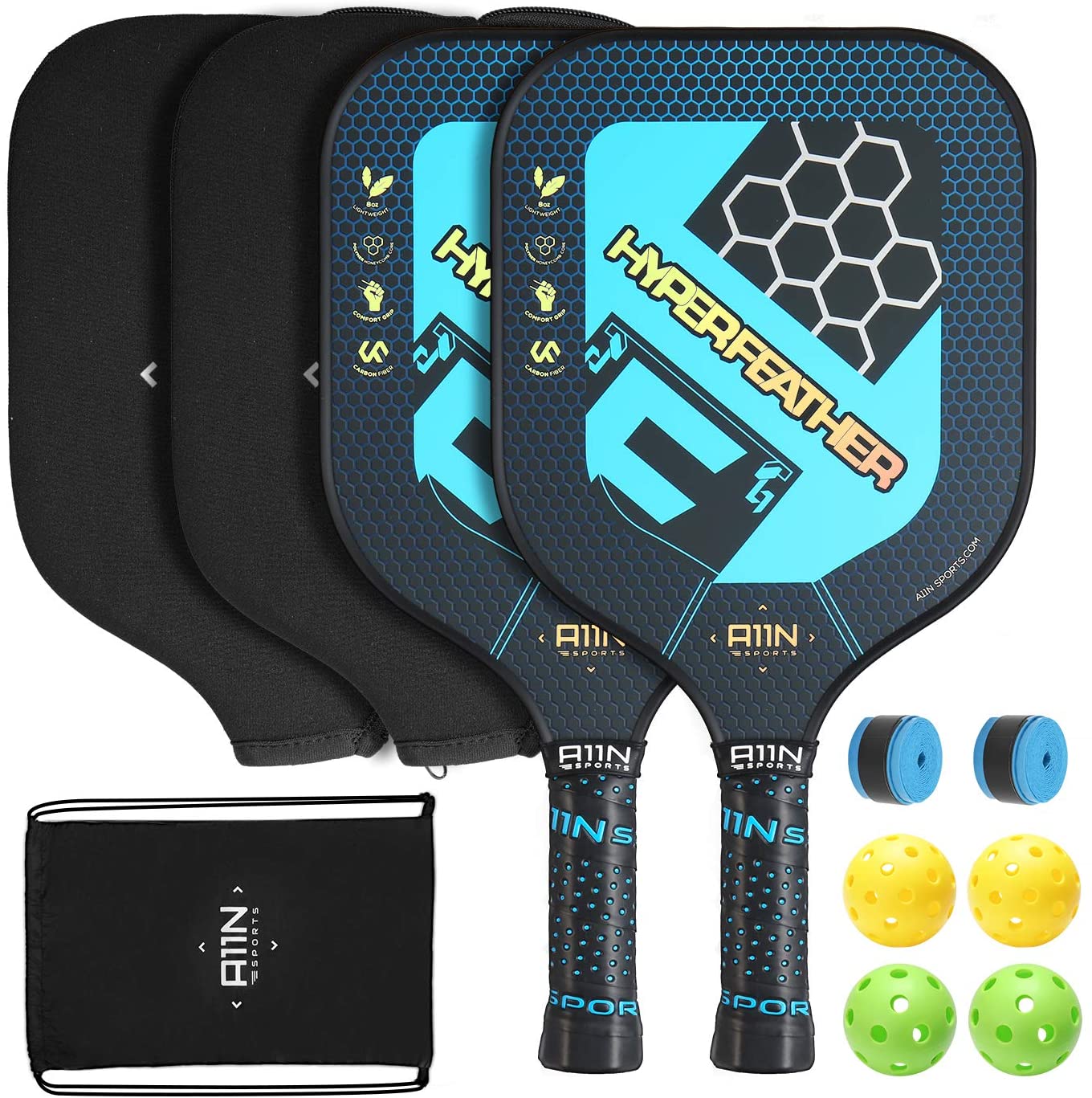 HyperFeather Graphite Pickleball Paddle Set -USAPA Approved