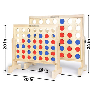 Friendswood 4 in A Row Game, Giant or Medium Size